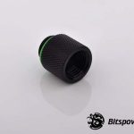 Bitspower G1/4" Matt Black IG1/4" Extender - 15MM (2 PCS.)